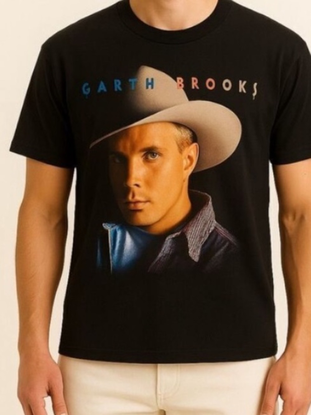 Vintage 90’s Garth Brooks Beefy T shirt World Tour Fresh Horses Country Sz XL